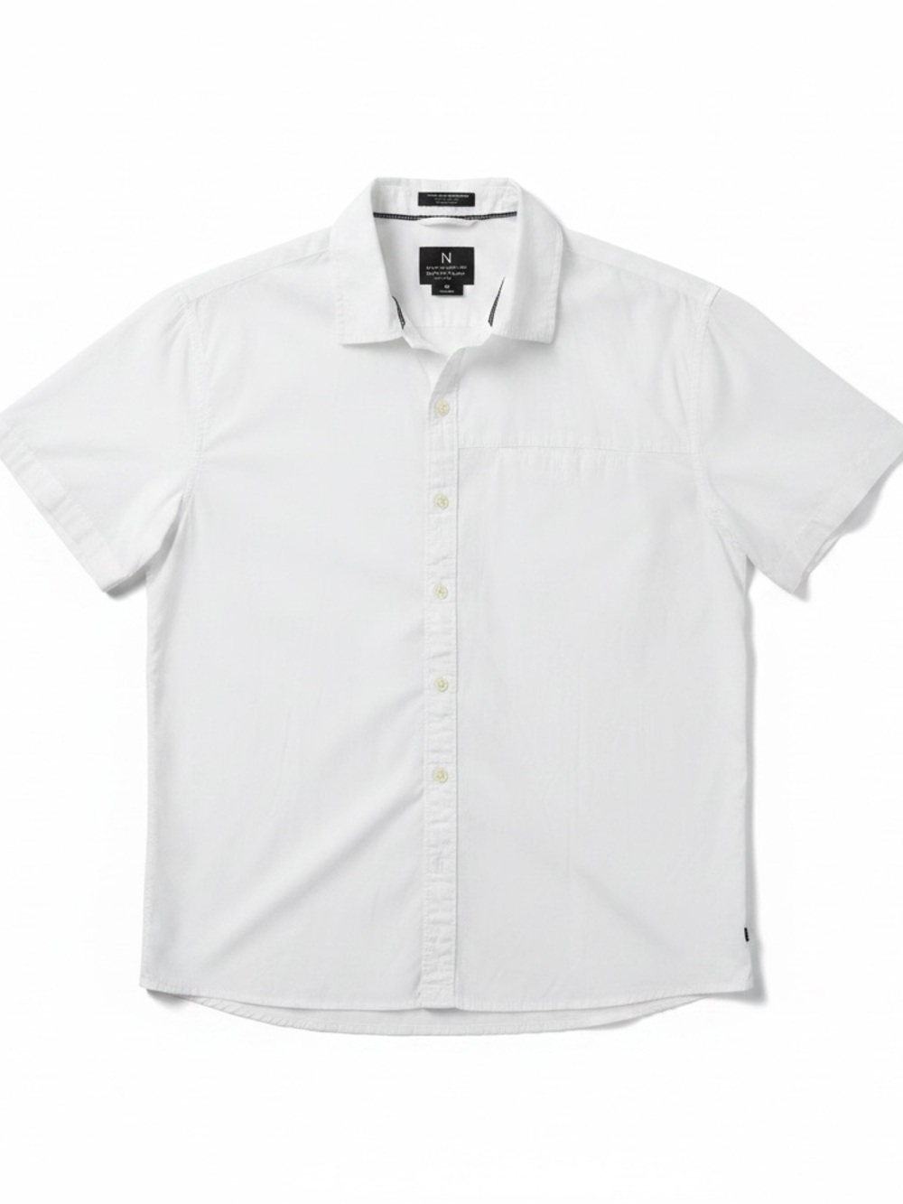Tavik Men's Lyndon White Short-Sleeve Crisp 💯 Cotton Button-Down Shirt